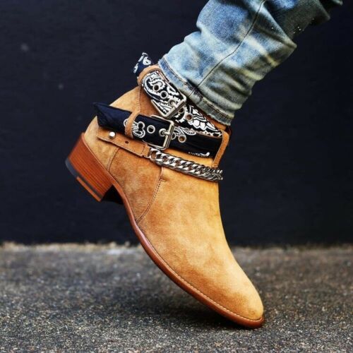 Men S Beige Madrid Straps Jodhpurs Suede Ankle High Boots Men Dress Formal Fashion Boots Leatherworld2014 Online Store Powered By Storenvy
