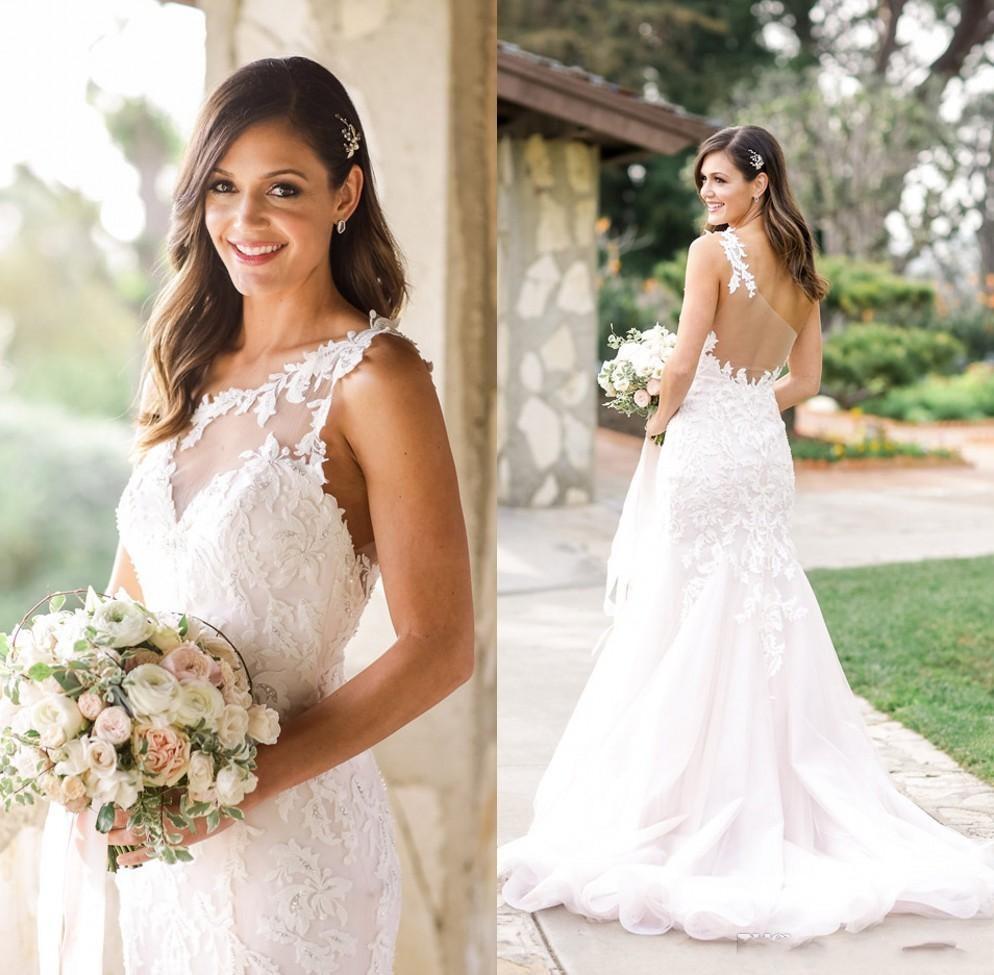 One Shoulder Boho Mermaid Wedding Dresses Vintage Full