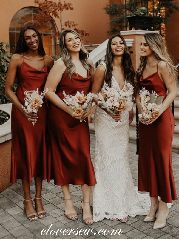 rust red bridesmaid dresses