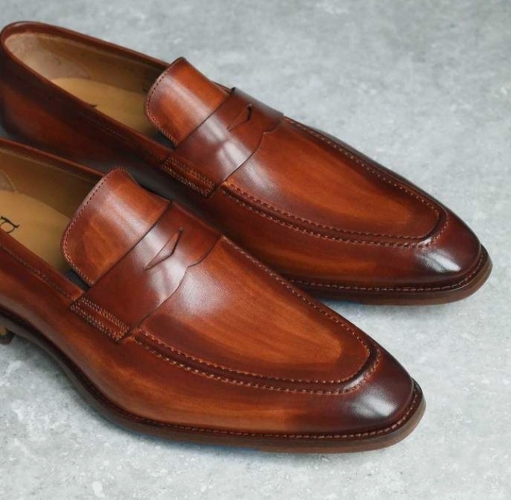 Best Leather Christmas Brown Loafer Mocassin Handmade Men